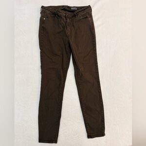 Buffalo David Bitton Vale Skinny Jeans Womens 8X29 Olive Green Mid-Rise Stretch